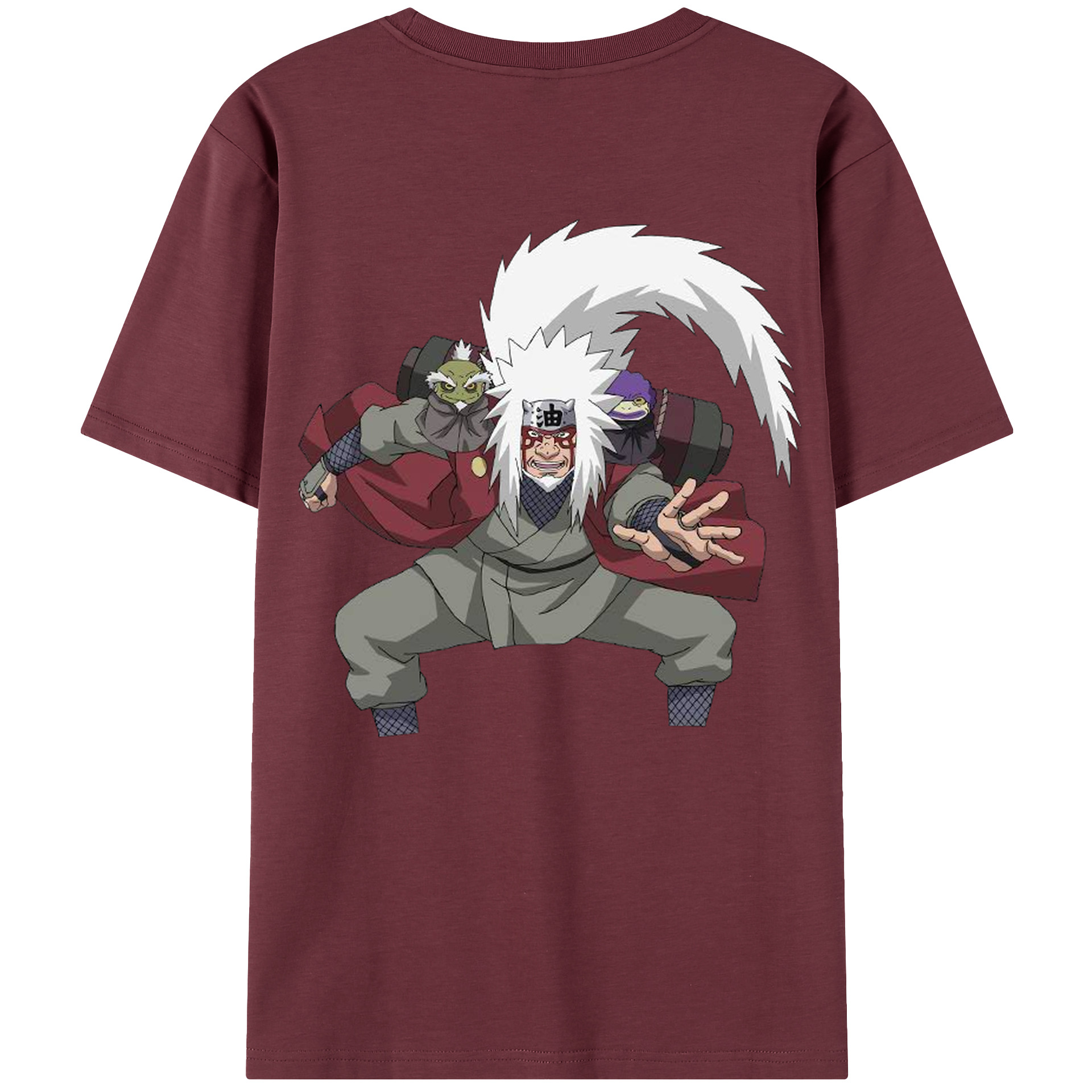 （画像用） NARUTO -ナルト- 自来也（じらいや） Jiraiya 綿100％半袖Tシャツ（背面プリント）
